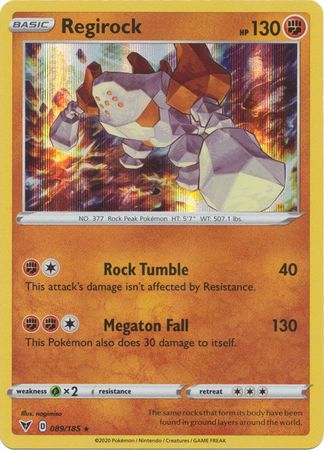 Pokemon - Regirock - 089/185 - Holo Rare - Sword & Shield: Vivid Volta Top Collectibles Pokemon - Regirock - 089/185 - Holo Rare - Sword & Shield: Vivid Volta Top Collectibles