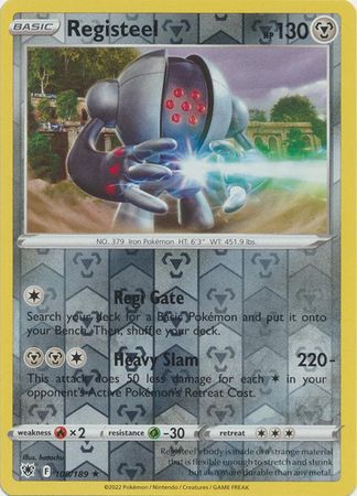 Pokemon - Registeel - 108/189 - Rare Reverse Holo - Sword & Shield: As Top Collectibles Pokemon - Registeel - 108/189 - Rare Reverse Holo - Sword & Shield: As Top Collectibles
