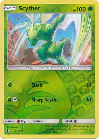 Pokemon - Scyther - 5/68 - Uncommon Reverse Holo