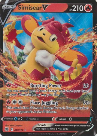 Pokemon - Simisear V - 027/172 - Ultra Rare - Sword & Shield: Brillian Top Collectibles Pokemon - Simisear V - 027/172 - Ultra Rare - Sword & Shield: Brillian Top Collectibles