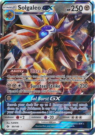 Pokemon - Solgaleo GX - 89/149 - Ultra Rare - Sun & Moon: Base Set Ser Top Collectibles Pokemon - Solgaleo GX - 89/149 - Ultra Rare - Sun & Moon: Base Set Ser Top Collectibles