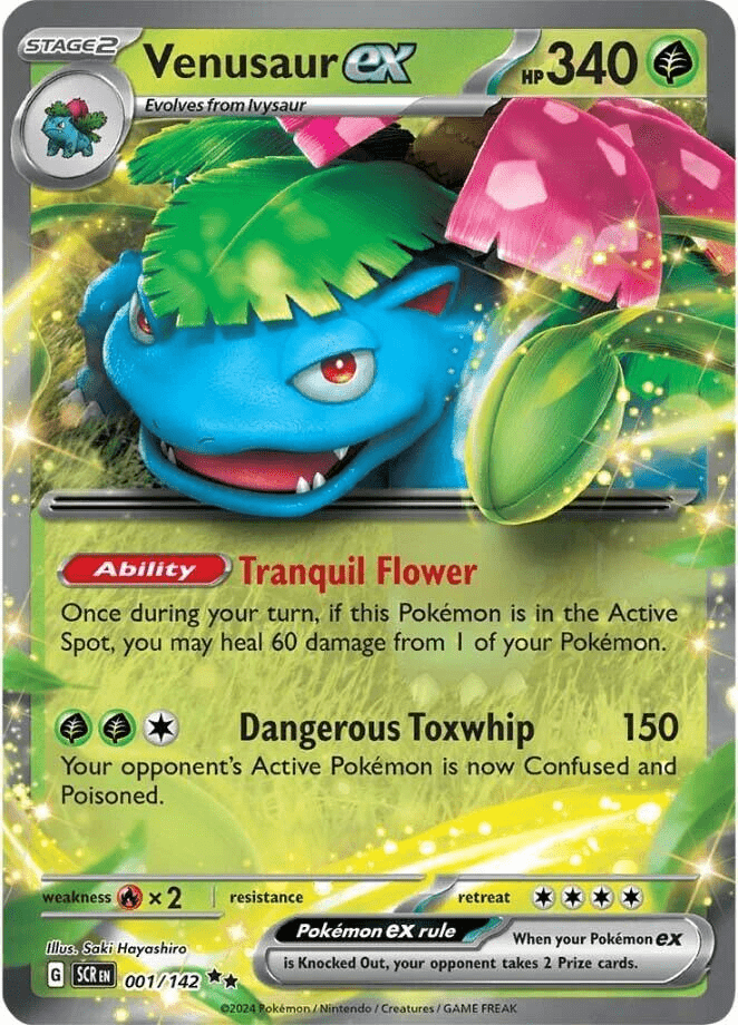 Pokemon - Venusaur ex - 001/142 - Ultra Rare - Scarlet & Violet: Stell   Top Collectibles
