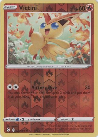Pokemon - Victini - 020/203 - Holo Rare Reverse Holo - Sword & Shield: Top Collectibles Pokemon - Victini - 020/203 - Holo Rare Reverse Holo - Sword & Shield: Top Collectibles