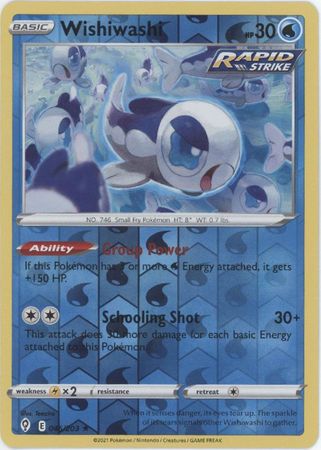 pokemon wishiwashi card Pokemon Cosmic Eclipse 240/236 Wishiwashi Full Art