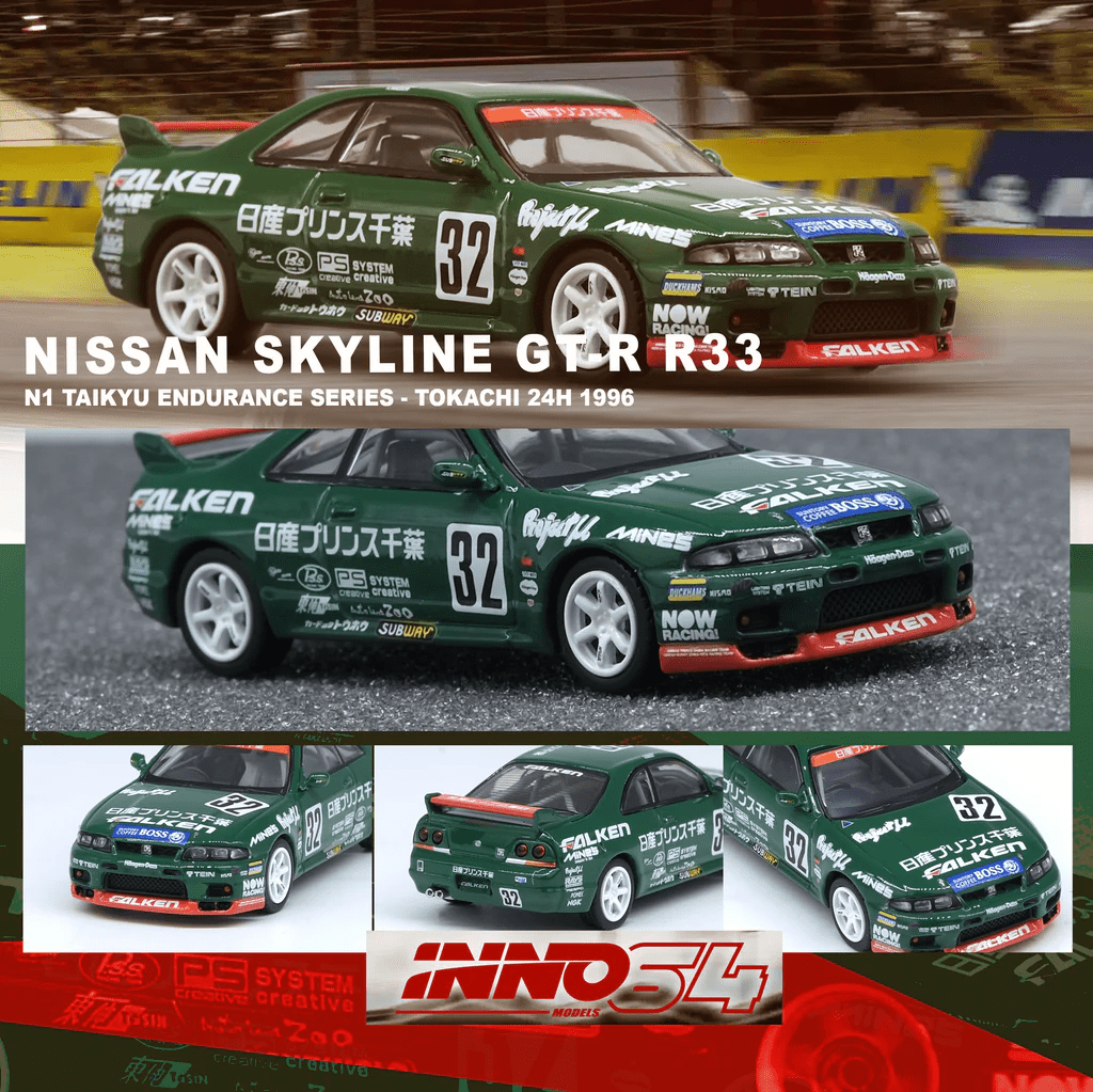 FALKEN SKYLINE GT-R FS 1:64 Fast Speed Skyline GTR R34 Falken #1 Sport Model Diecast Metal Car