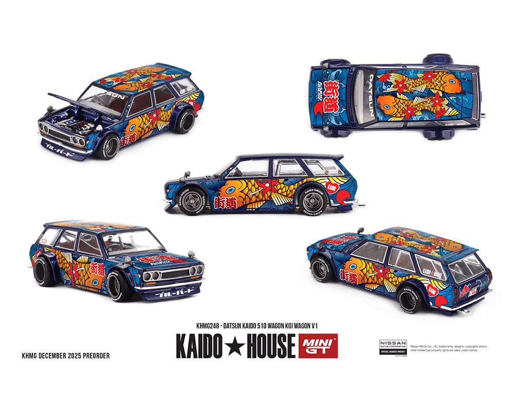 Pre-Order* Kaido House x Mini GT - Datsun KAIDO 510 Wagon Koi Pre-Order* Kaido House x Mini GT - Datsun KAIDO 510 Wagon Koi