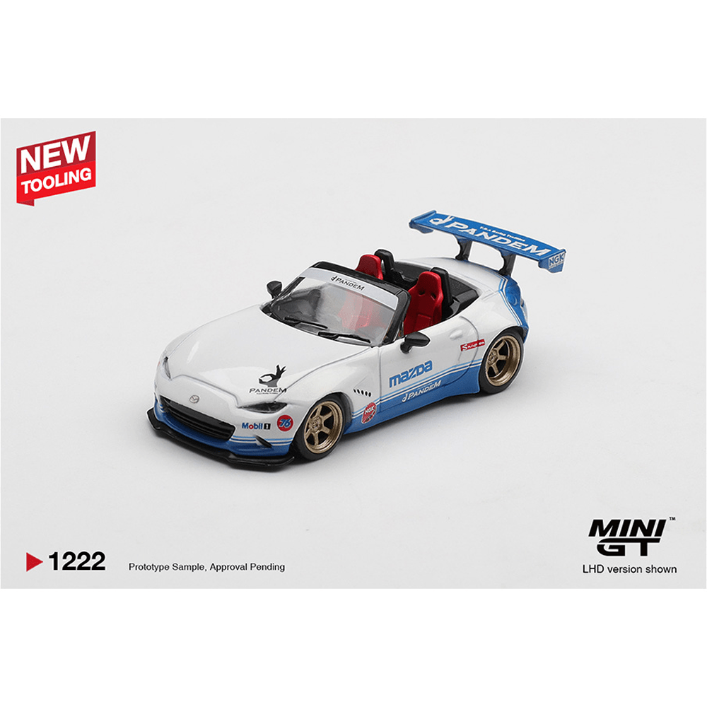Miipiyo様　ホワイトs Pre-Order* Mini GT - Mazda Miata MX-5 (ND) Pandem IMSA – White