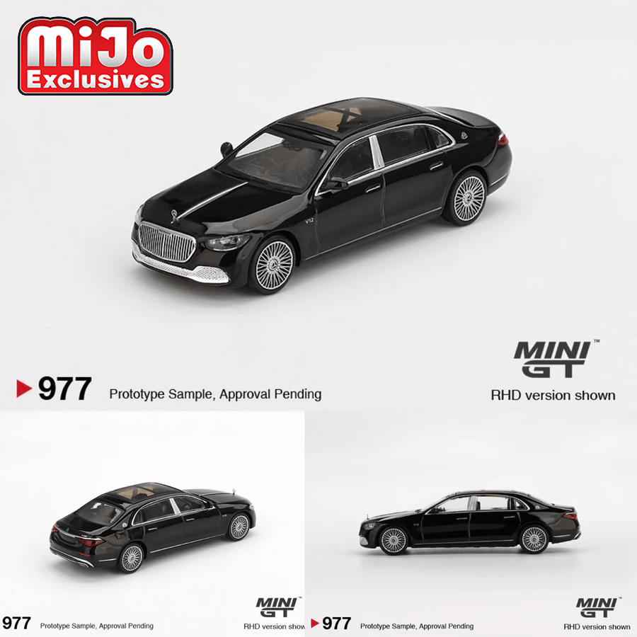 Pre-Order* Mini GT - Mercedes-Maybach S680 – Black – Top