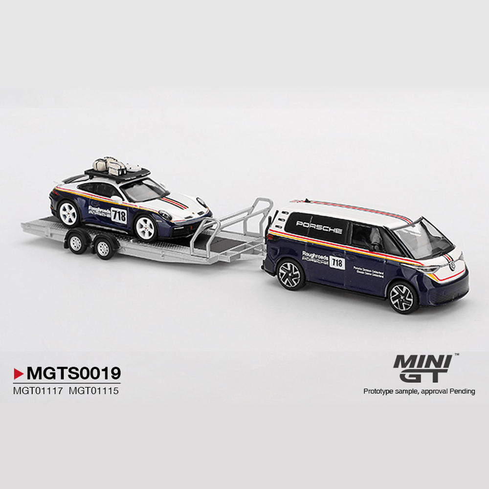 Pre-Order* Mini GT - Porsche 911 Dakar #718 & Volkswagen ID. Buzz