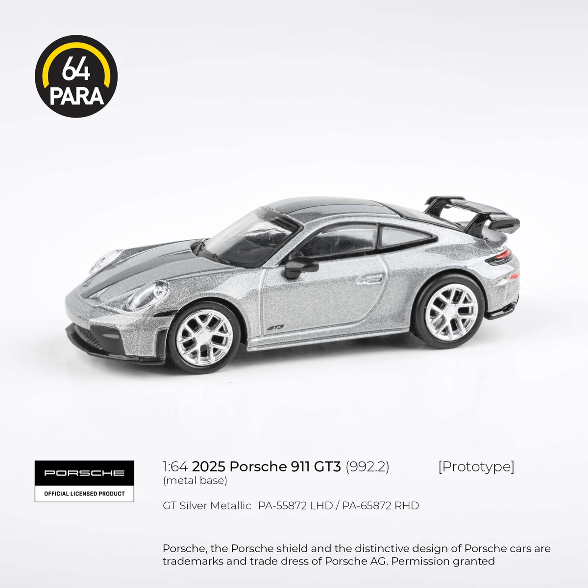 Para64 - 2025 Porsche 911 GT3 (992.2) - GT Silver Metallic