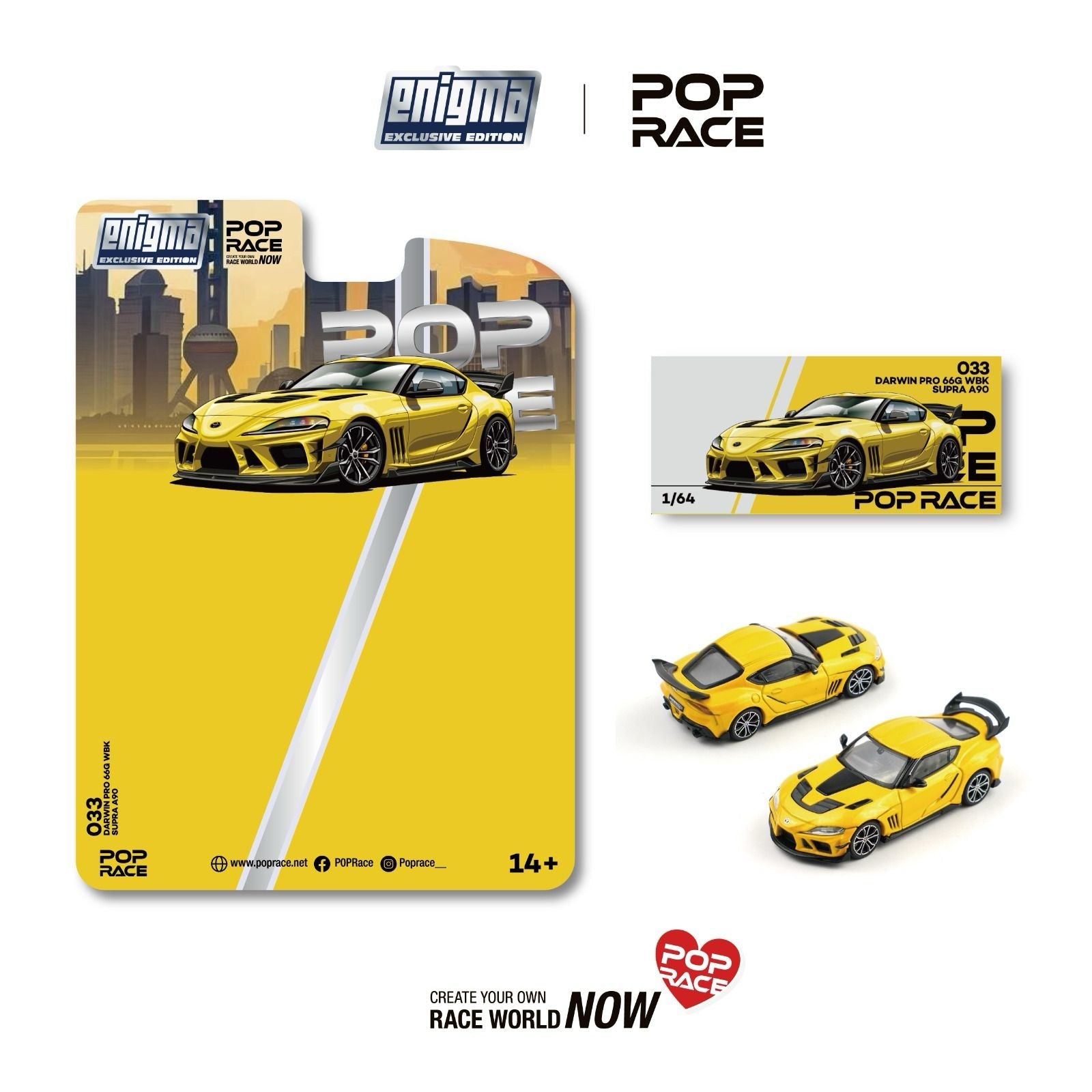 Pre-Order* Pop Race - Darwin Pro 66G WBK Supra (A90) - Nitro