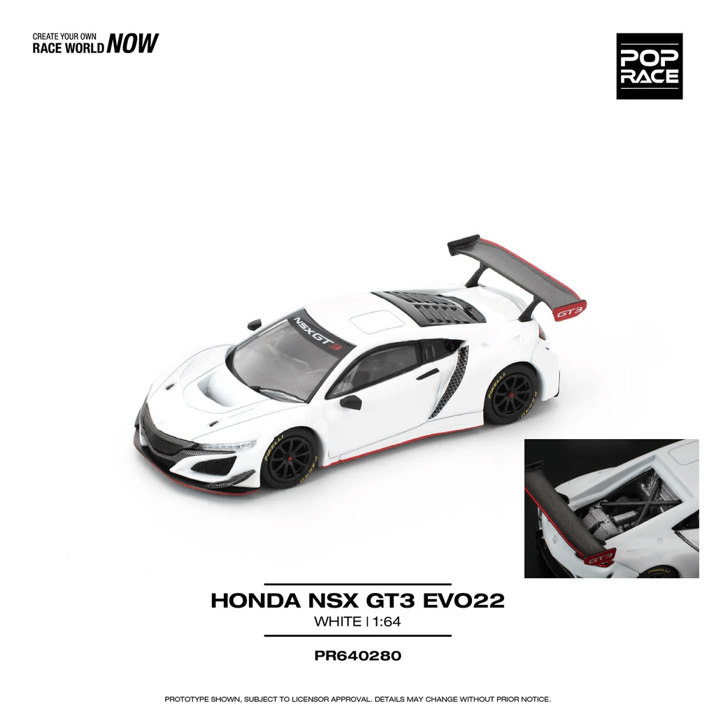 ポップレース NSX GT3 ＆ ターマックワーク ポルシェ 4台セット Pre-Order* Pop Race - Honda NSX GT3 EVO22 - White – Top Collectibles