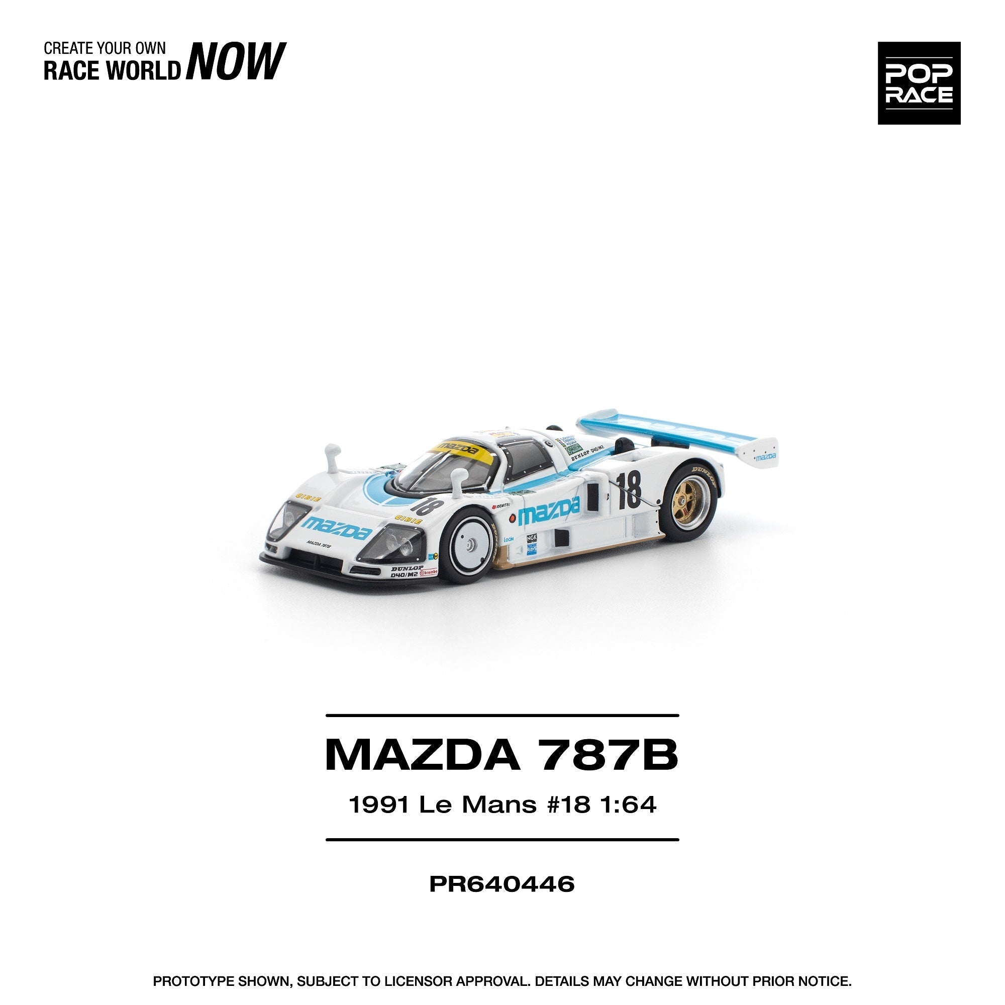 Pre-Order* Pop Race - Mazda 787B - 1991 LE MANS 24HRS #18 – Top