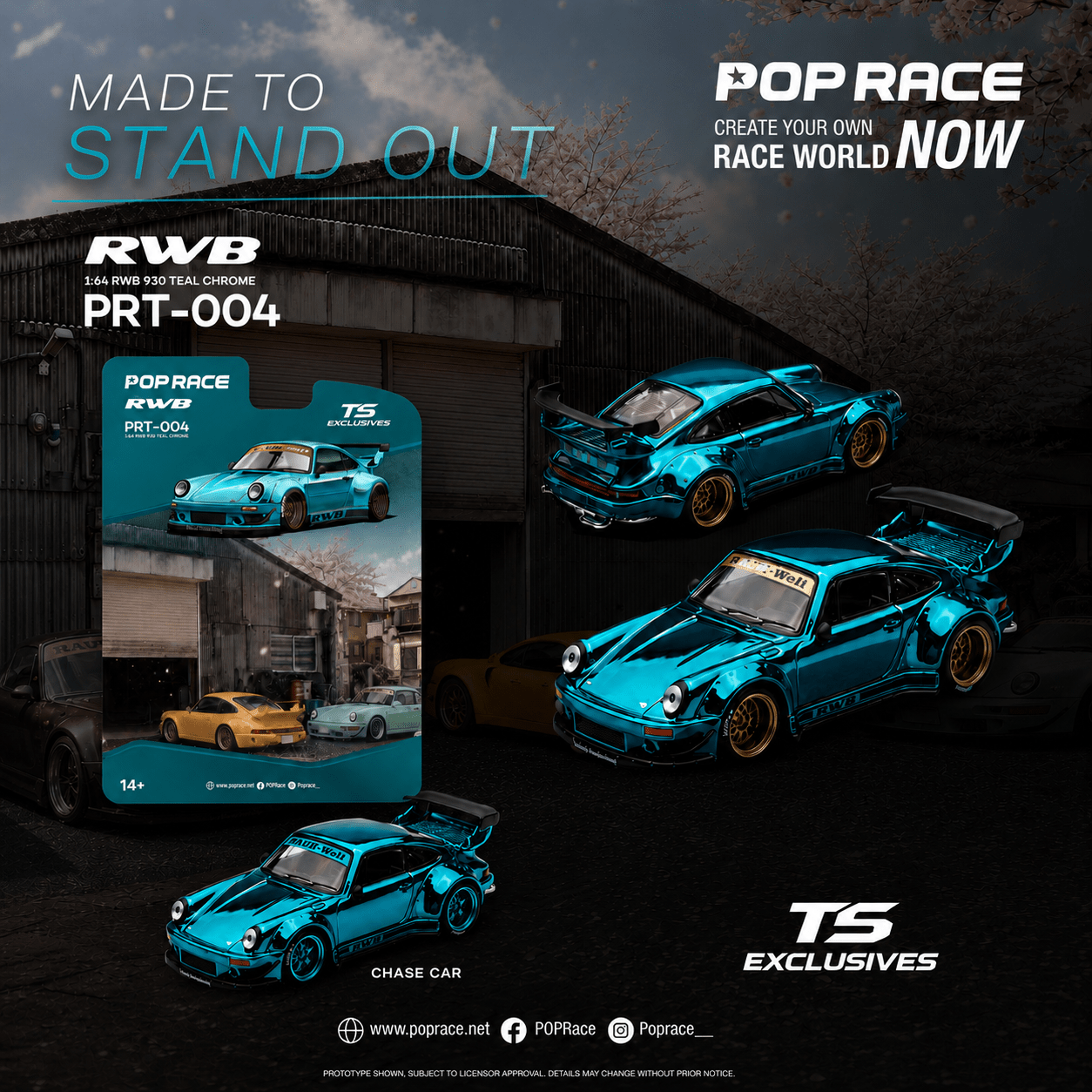 Pre-Order* Pop Race - RWB 930 - Teal Chrome *TS Exclusive Edition Pre-Order* Pop Race - RWB 930 - Teal Chrome *TS Exclusive Edition