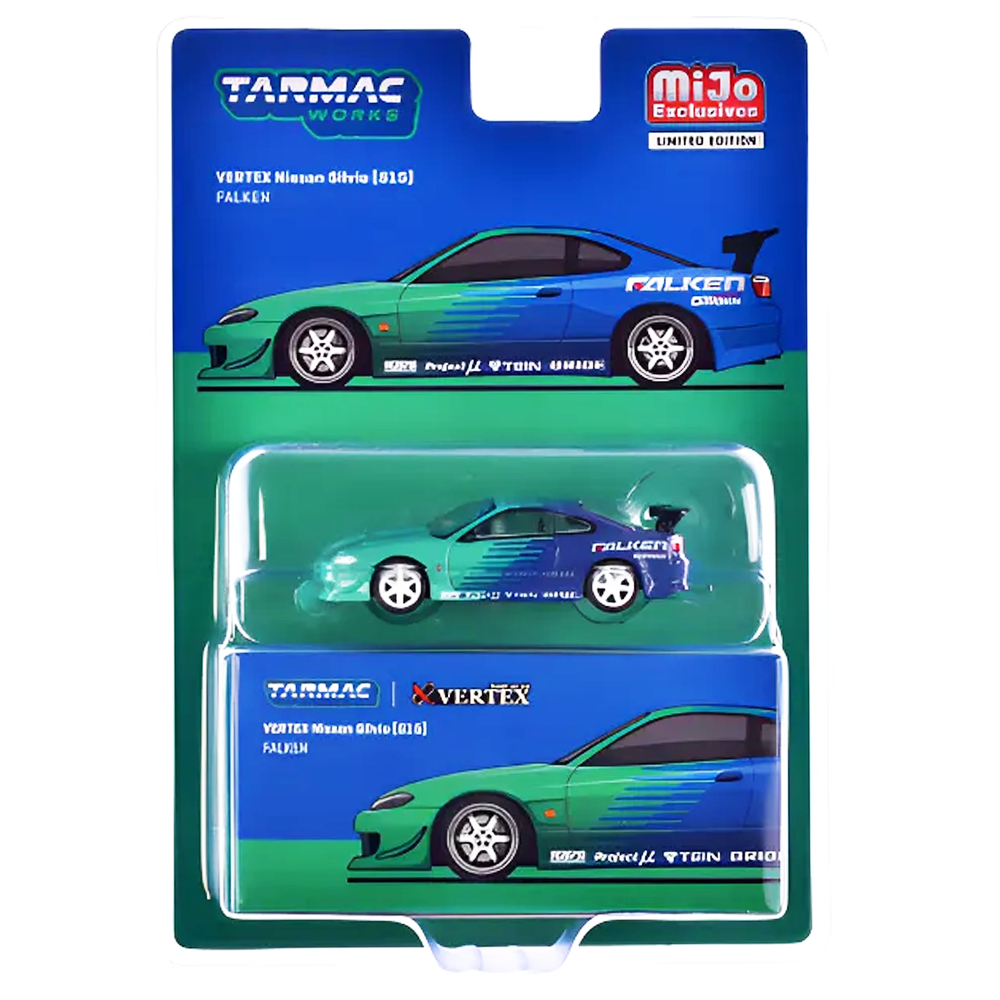 Tarmac Works - VERTEX Nissan Silvia S15 Falken Livery – Blue – Top