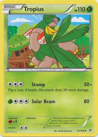 Pokemon - Tropius - 12/108 - Uncommon - XY: Roaring Skies Series