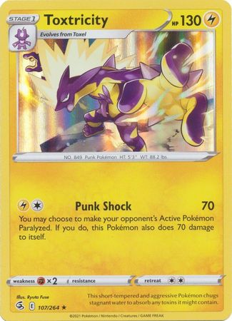 Pokemon - Toxtricity - 107/264 - Holo Rare - Sword & Shield: Fusion Strike Series