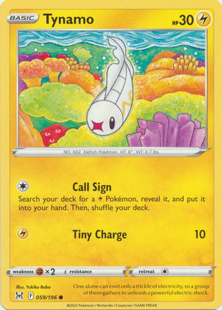 Pokemon - Tynamo - 059/196 - Common - Sword & Shield: Lost Origin Series