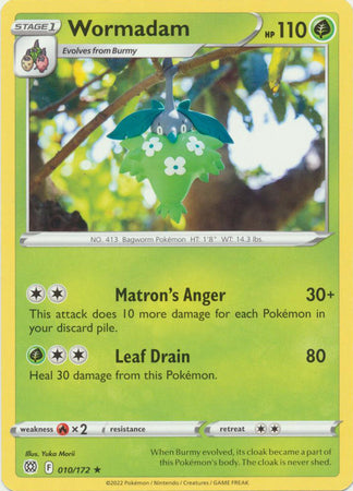 Pokemon - Wormadam - 010/172 - Rare - Sword & Shield: Brilliant Stars Series