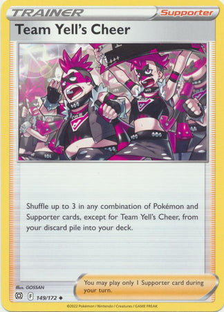 Pokemon - Team Yell's Cheer - 149/172 - Uncommon - Sword & Shield: Brilliant Stars Series