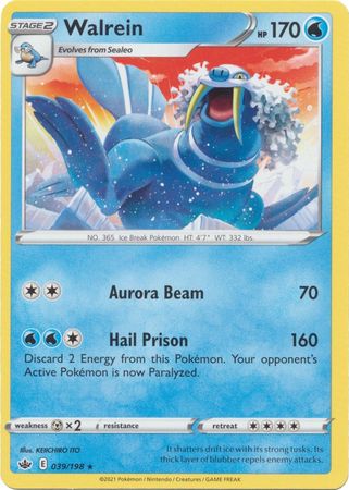 Pokemon - Walrein - 039/198 - Rare - Sword & Shield: Chilling Reign Series