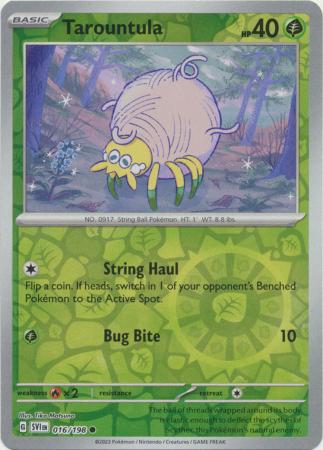 Pokemon - Tarountula - 016/198 - Common Reverse Holo - Scarlet & Violet (Base Set) Series