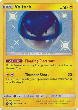 Pokemon - Voltorb - SV13/SV94 - Shiny Rare - Hidden Fates Series