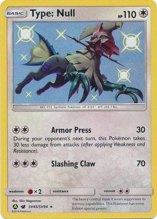 Pokemon - Type: Null - SV45/SV94 - Shiny Rare - Hidden Fates Series