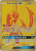 Pokemon - Tapu Koko GX - SV93/SV94 - Gold Secret - Hidden Fates Series