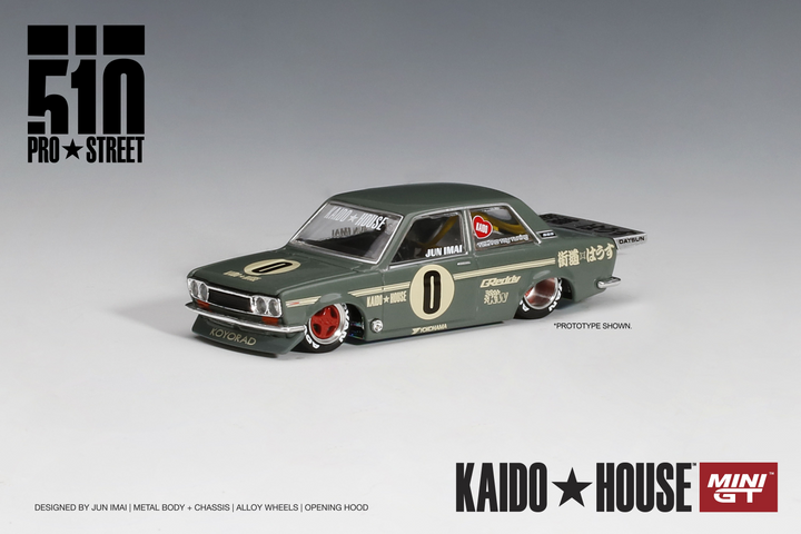 Kaido House x Mini GT - Datsun 510 Pro Street - OG Green