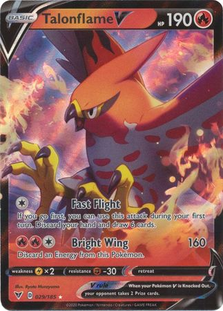 Pokemon - Talonflame V - 029/185 - Ultra Rare - Sword & Shield: Vivid Voltage Series