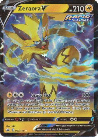 Pokemon - Zeraora V - 053/198 - Ultra Rare - Sword & Shield: Chilling Reign Series