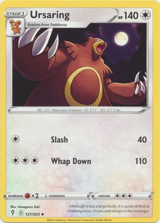 Pokemon - Ursaring - 127/203 - Uncommon - Sword & Shield: Evolving Skies Series