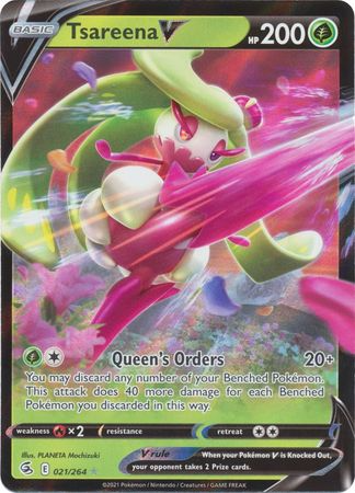 Pokemon - Tsareena V - 021/264 - Ultra Rare - Sword & Shield: Fusion Strike Series