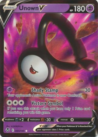 Pokemon - Unown V - 065/195 - Ultra Rare - Sword & Shield: Silver Tempest Series