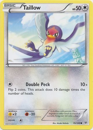 Pokemon - Taillow - 70/108 - Common - XY: Evolutions Series