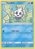 Pokemon - Vanillite - 33/145 - Common - Sun & Moon: Guardians Rising Series