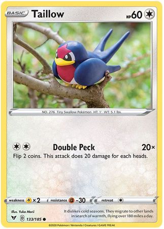 Pokemon - Taillow - 133/185 - Common - Sword & Shield: Vivid Voltage Series