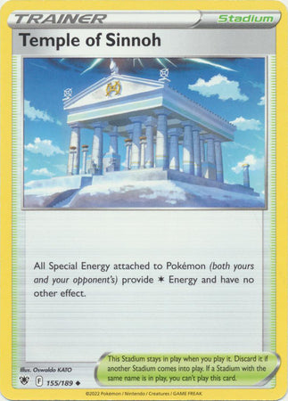 Pokemon - Temple of Sinnoh - 155/189 - Uncommon - Sword & Shield: Astral Radiance Series