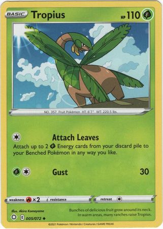 Pokemon - Tropius - 005/072 - Uncommon - Shining Fates Series