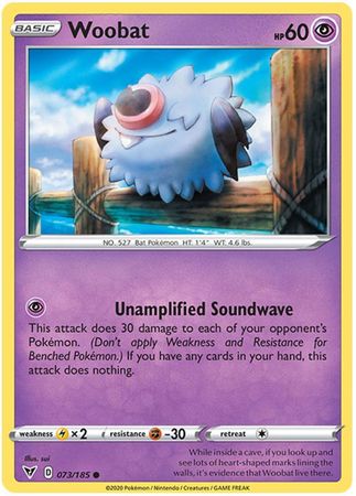 Pokemon - Woobat - 073/185 - Common - Sword & Shield: Vivid Voltage Series