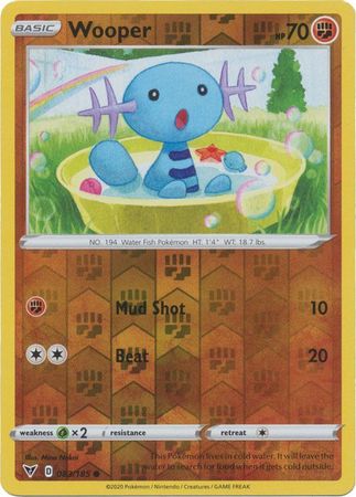 Pokemon - Wooper - 083/185 - Common Reverse Holo - Sword & Shield: Vivid Voltage Series