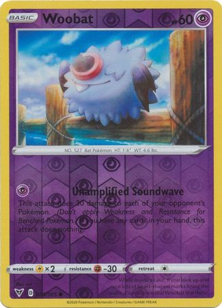 Pokemon - Woobat - 073/185 - Common Reverse Holo - Sword & Shield: Vivid Voltage Series