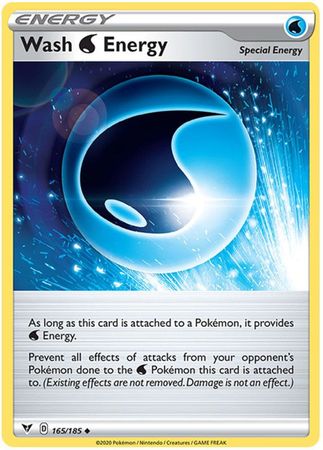 Pokemon - Wash W Energy - 165/185 - Uncommon - Sword & Shield: Vivid Voltage Series