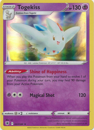 Pokemon - Togekiss - 057/189 - Holo Rare - Sword & Shield: Astral Radiance Series