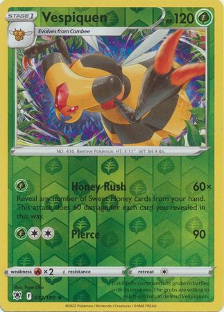 Pokemon - Vespiquen - 012/189 - Rare Reverse Holo - Sword & Shield: Astral Radiance Series