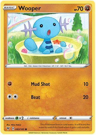 Pokemon - Wooper - 083/185 - Common - Sword & Shield: Vivid Voltage Series