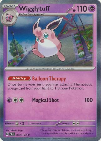 Pokemon - Wigglytuff - 084/193 - Holo Rare - Scarlet & Violet: Paldea Evolved Series