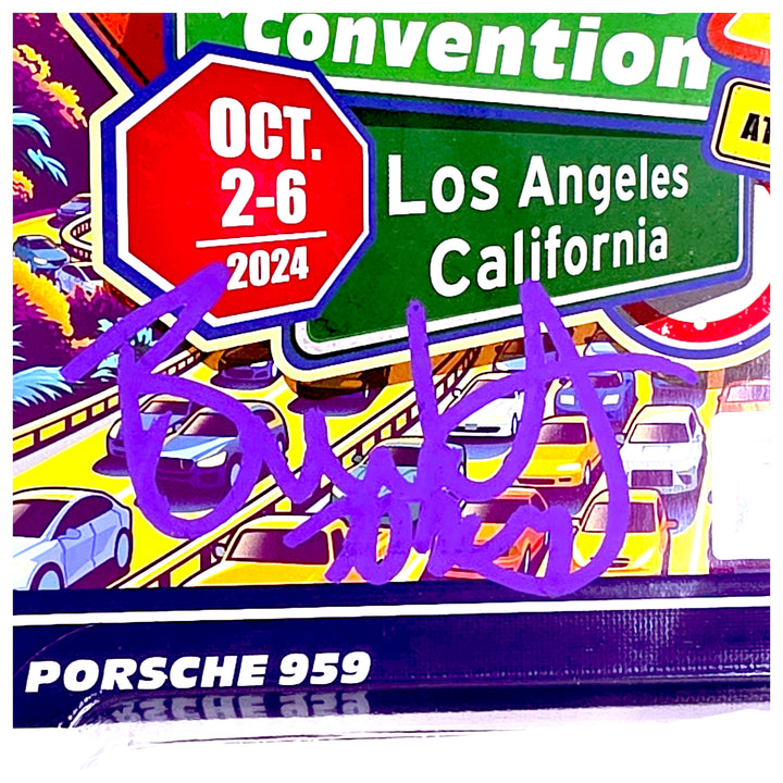 Hot Wheels - Porsche 959 w/ Patch - 2024 *38th Annual Los Angeles Collectors Convention Exclusive* - Autographed by Brendon Vetuskey