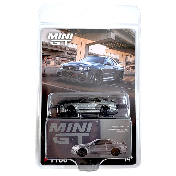 Mini GT - Nissan Skyline GT-R Dark Metal Gray (NISMO BNR34 CRS Version)